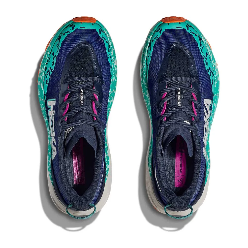 Women's Speedgoat 6 Trail Running Shoe - Varsity Navy/Meteor - Regular (B) Modern Aesthetic Elastic tongue