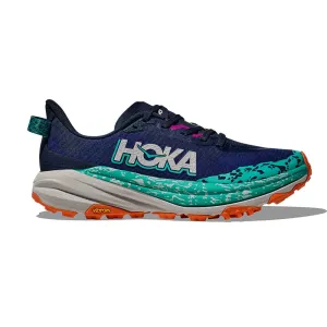 Women's Speedgoat 6 Trail Running Shoe - Varsity Navy/Meteor - Regular (B) Breathable Ventilation Channels