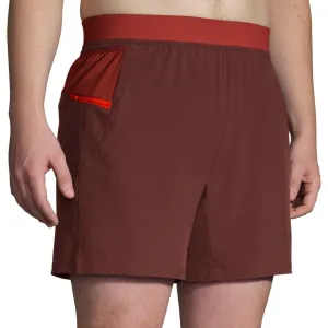 Brooks Sherpa 7 Inch 2 in 1 Mens Running Shorts - Red Easy Fit Design