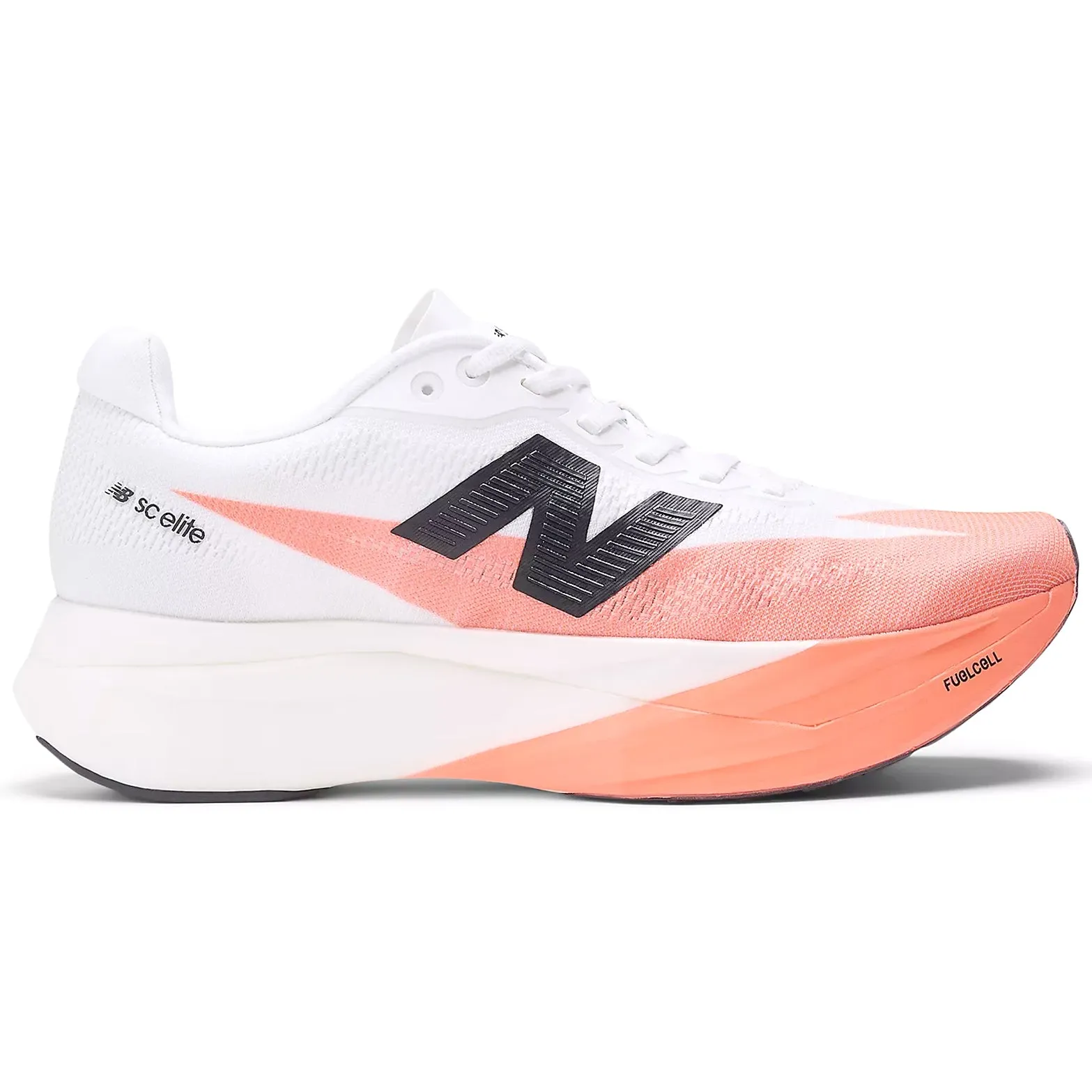 Women's FuelCell SuperComp Elite v5 Running Shoe Urgent Red / White / Black Hyper Elastic Bounce Back Midsole Foam