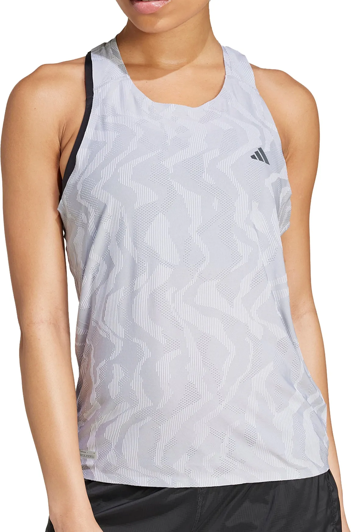 difficult to disassemble adidas Ultimate AIRCHILL Engineered Womens Running Vest Tank Top - Grey