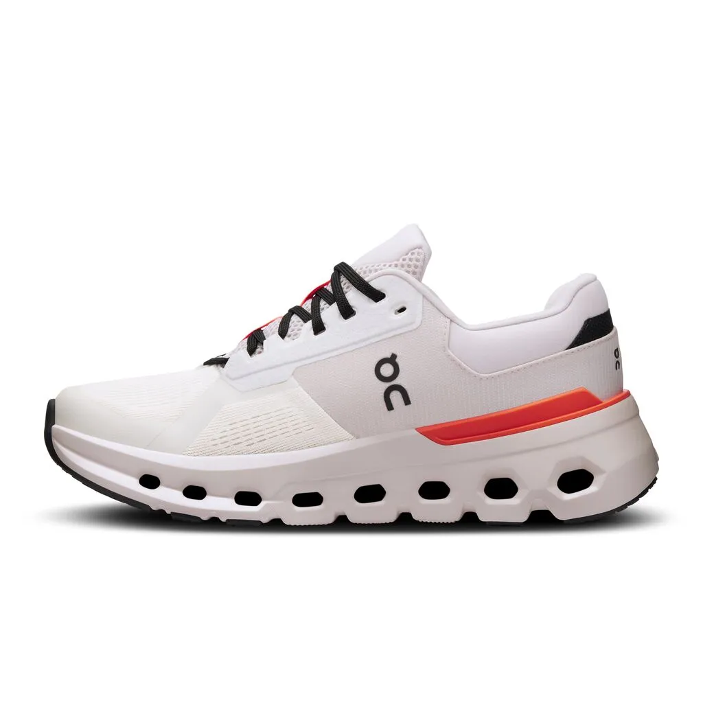 On Women's Cloudrunner 2 Running Shoes (Undyed) White / Sand Durable outsole traction Responsive forefoot