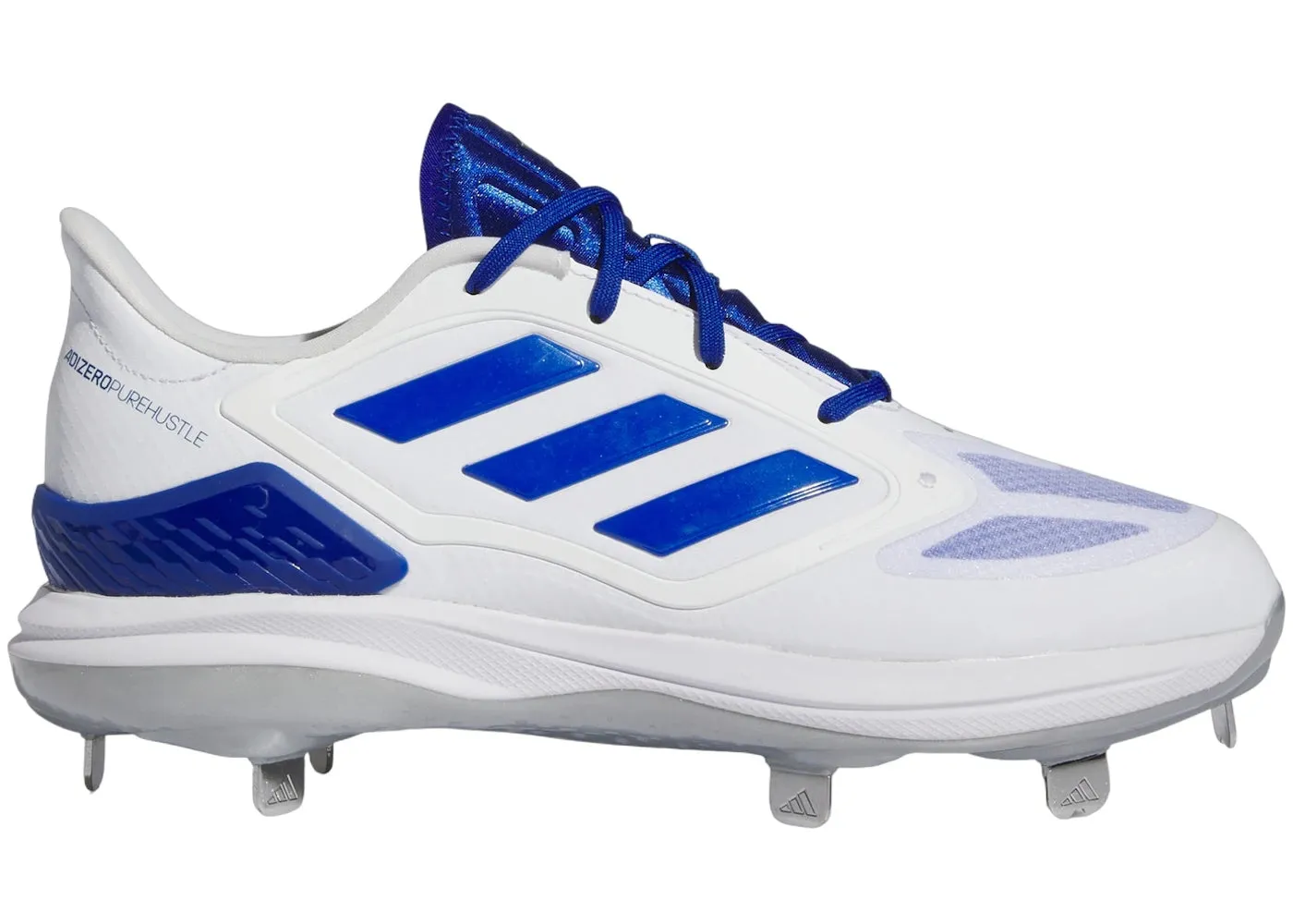 Model Day Adidas Adizero Purehustle 3 Elite Cloud White Royal Blue Silver Metallic (Women'S)