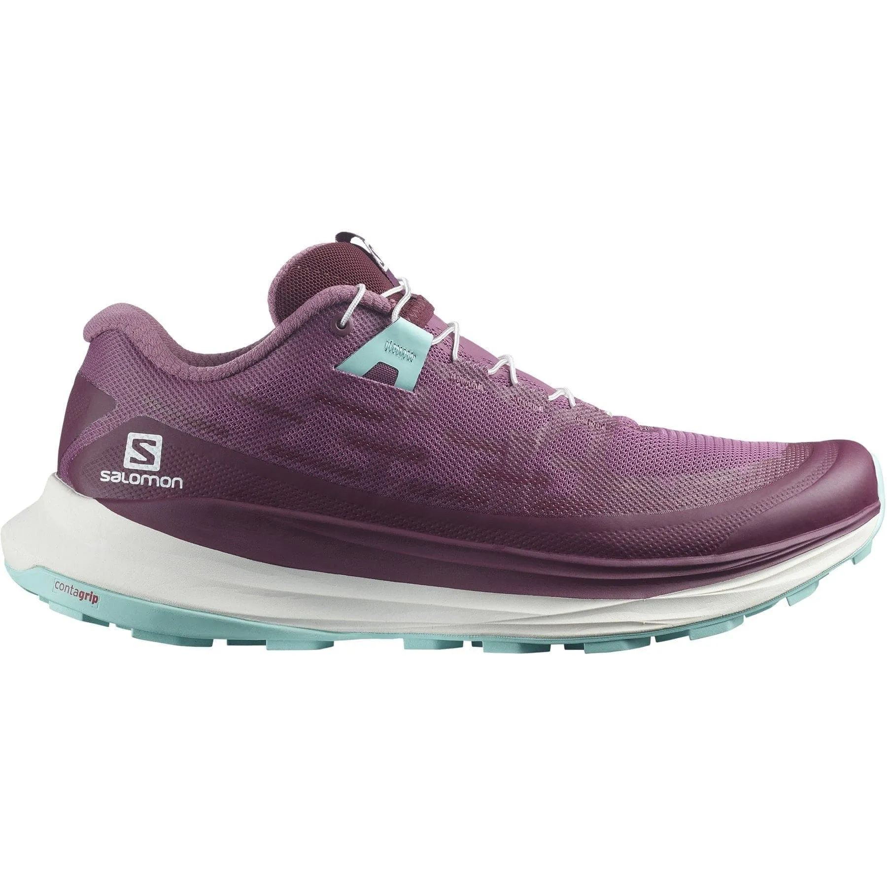 Pressure Zone Mapping Dynamic Heel Counter Salomon Ultra Glide (Women's) - Tulipwood/White/Tanager Turquoise