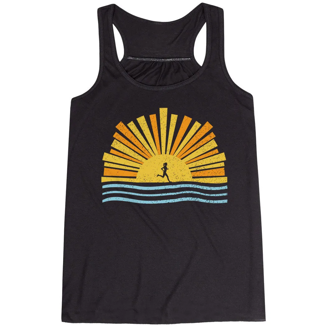 Flowy Racerback Tank Top - Here Comes The Sun low - altitude use Workout Ready Fabric