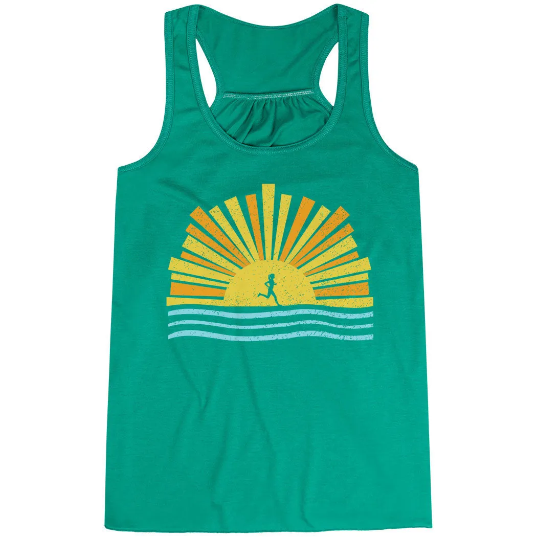 Camouflage Pattern Flowy Racerback Tank Top - Here Comes The Sun