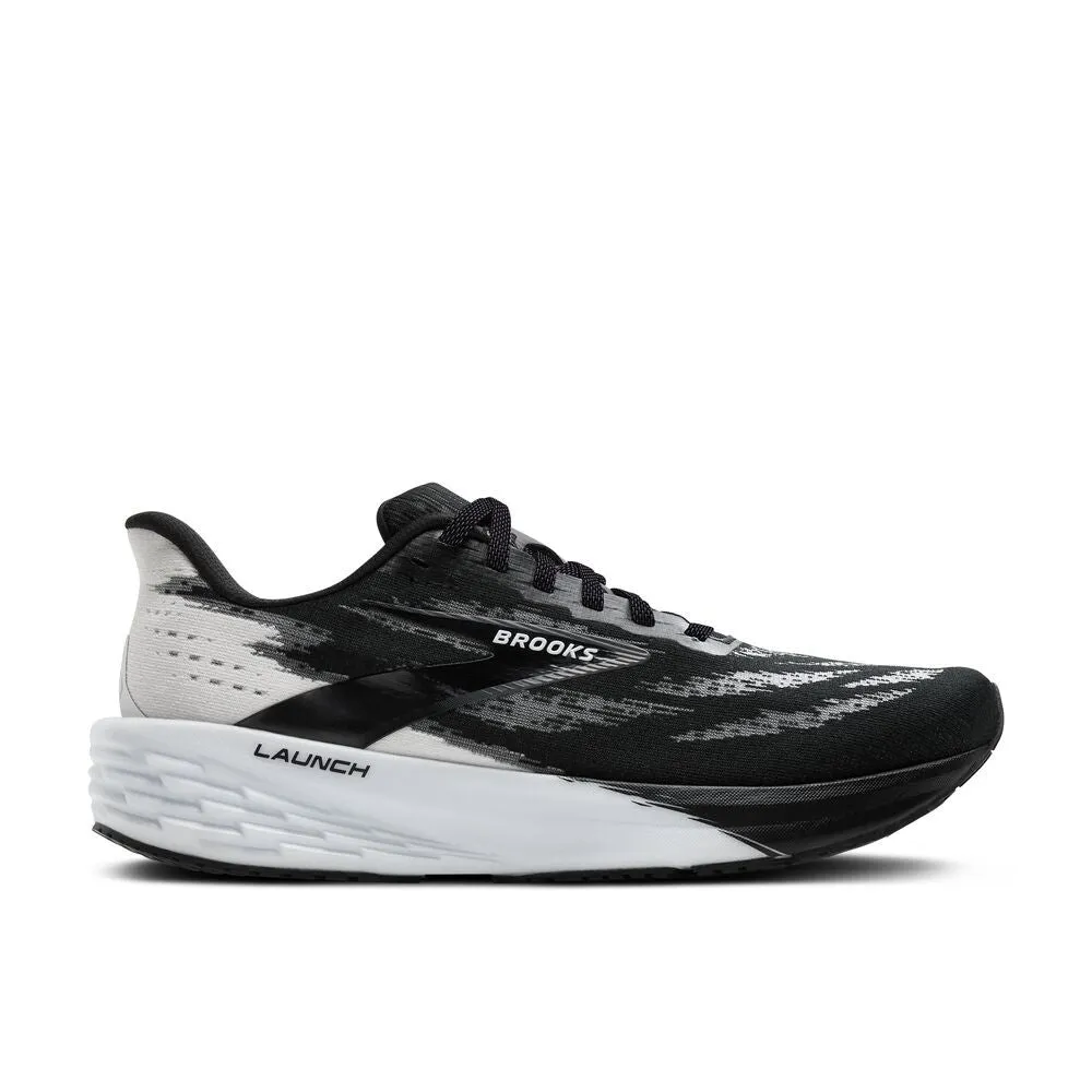 Customizable Option running shoes for unisex youth Brooks Launch 11 (Womens) - Black/White