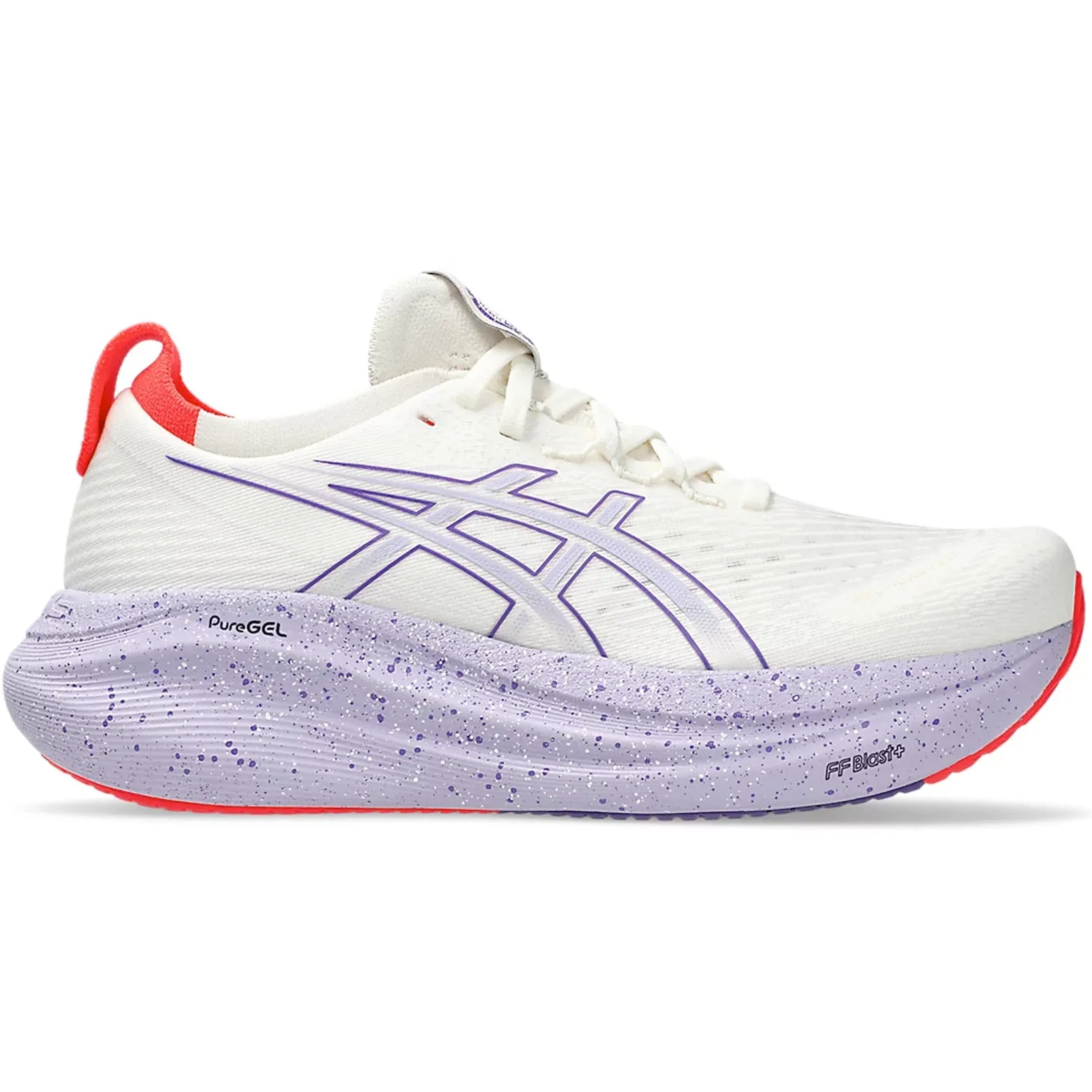 Non Marking Tread mesh - upper - feature shoes Women's Gel-Nimbus 27 Tokyo Running Shoes Cream / Edo Purple