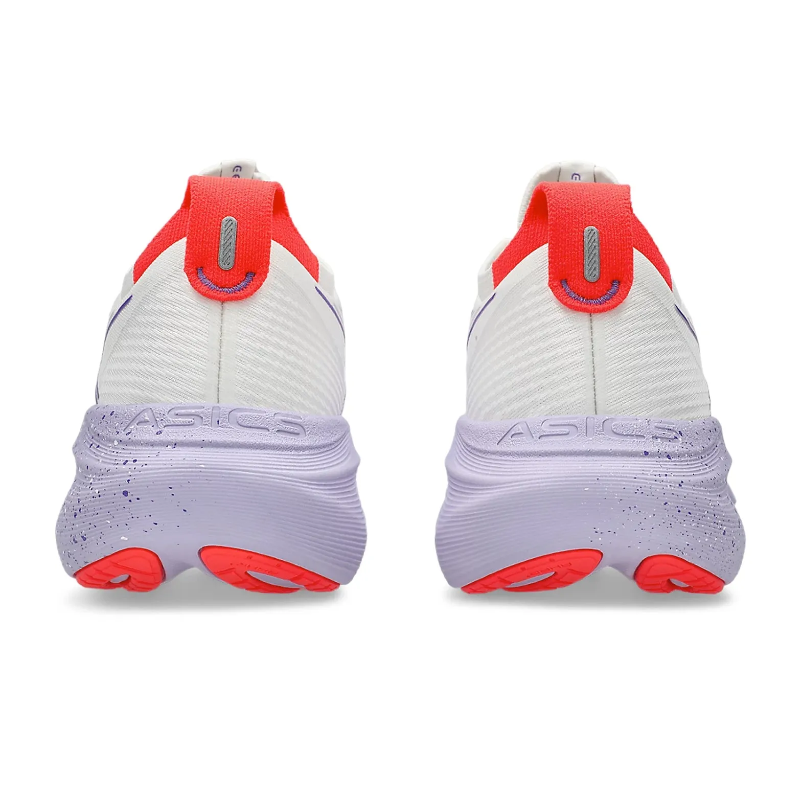 Women's Gel-Nimbus 27 Tokyo Running Shoes Cream / Edo Purple Rapid Response Sole Wide Platform Base