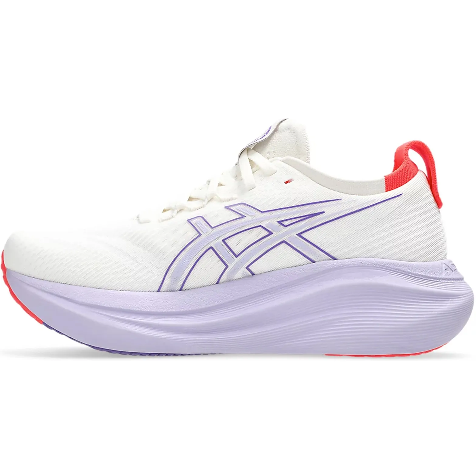Women's Gel-Nimbus 27 Tokyo Running Shoes Cream / Edo Purple energy - returning sole shoe feature