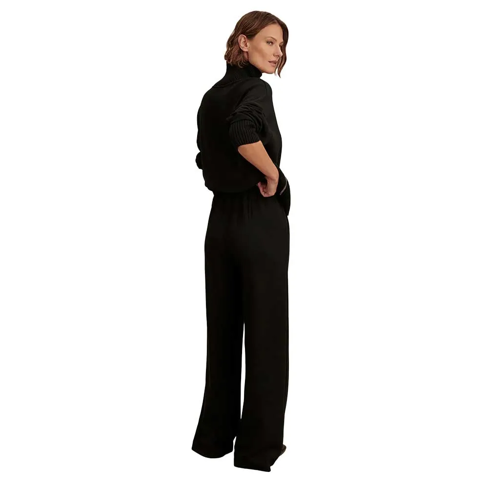 Abrasion Resistant Panels Active Capri Women's The Extra Wide Leg Pant 29.5" - Black