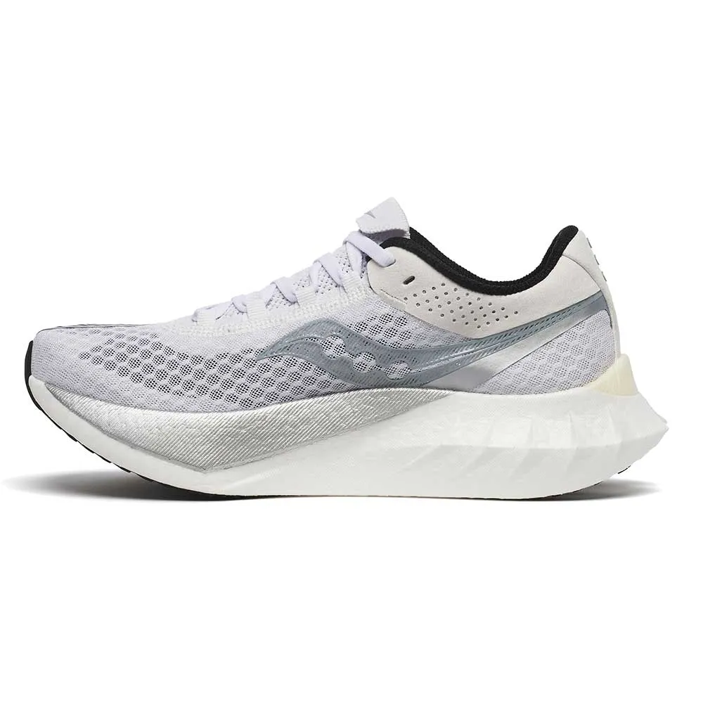 Women's Endorphin Pro 4 Running Shoe - White/Silver - Regular (B) Medium fit selection running for a positive mindset