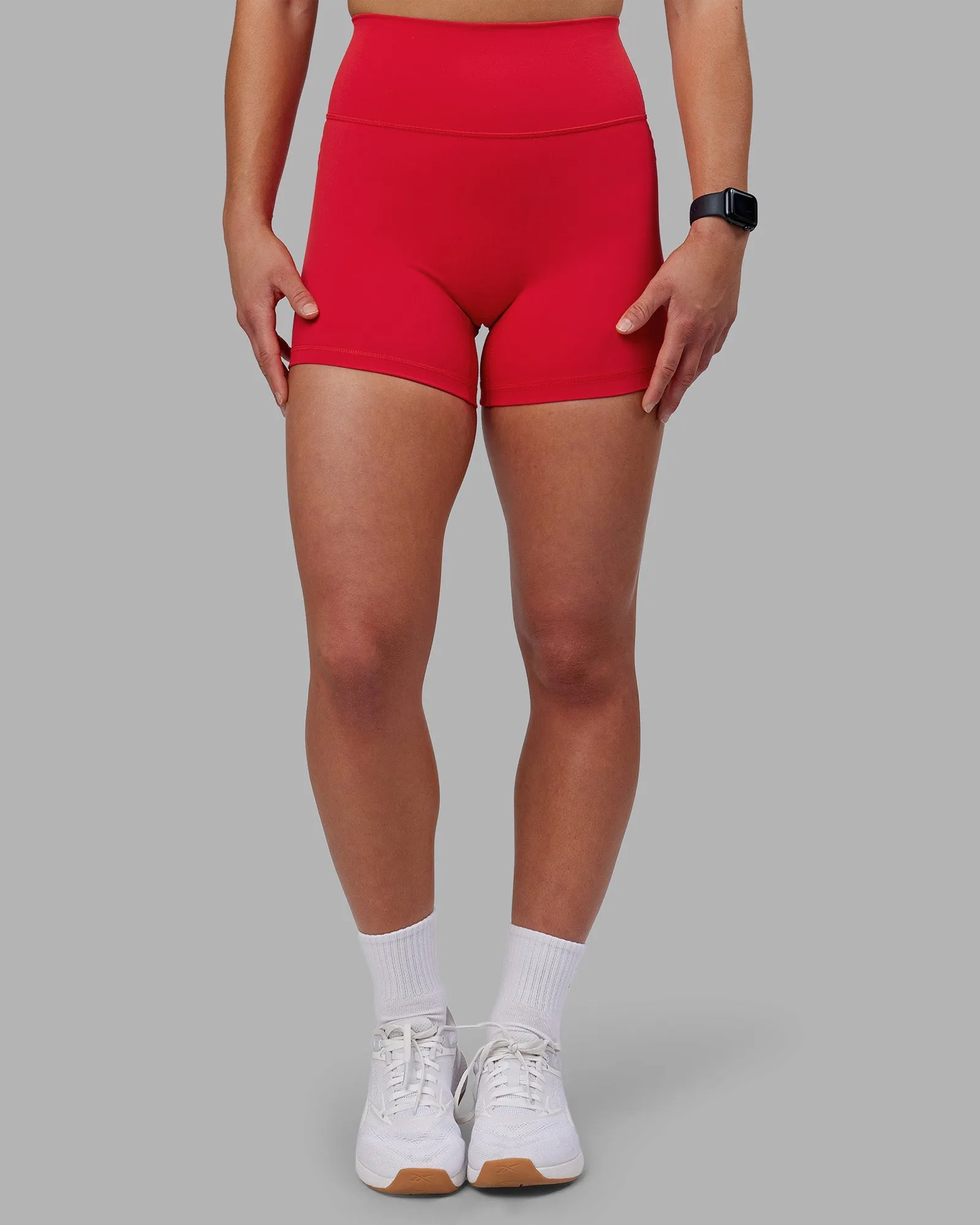 All-Season Fit Adjustable drawstring Fusion Ultra High-Rise 4" Short - Scarlet