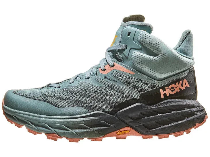 Hoka | Speedgoat 5 Mid GTX | Women's | Agave/Spruce low - heeled running shoes
