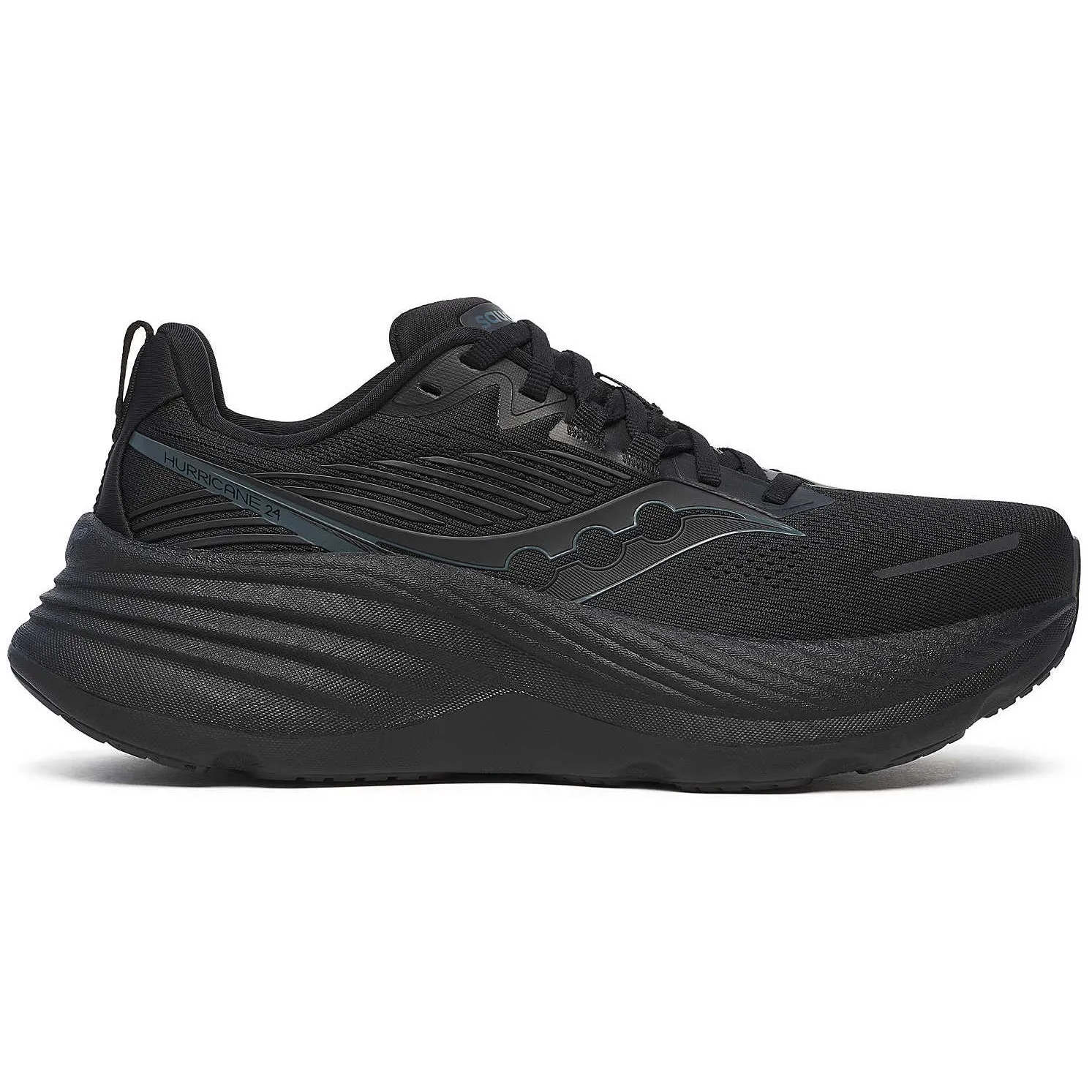 Women's Hurricane 24 Running Shoes Black / Black shock - absorbing foam shoes